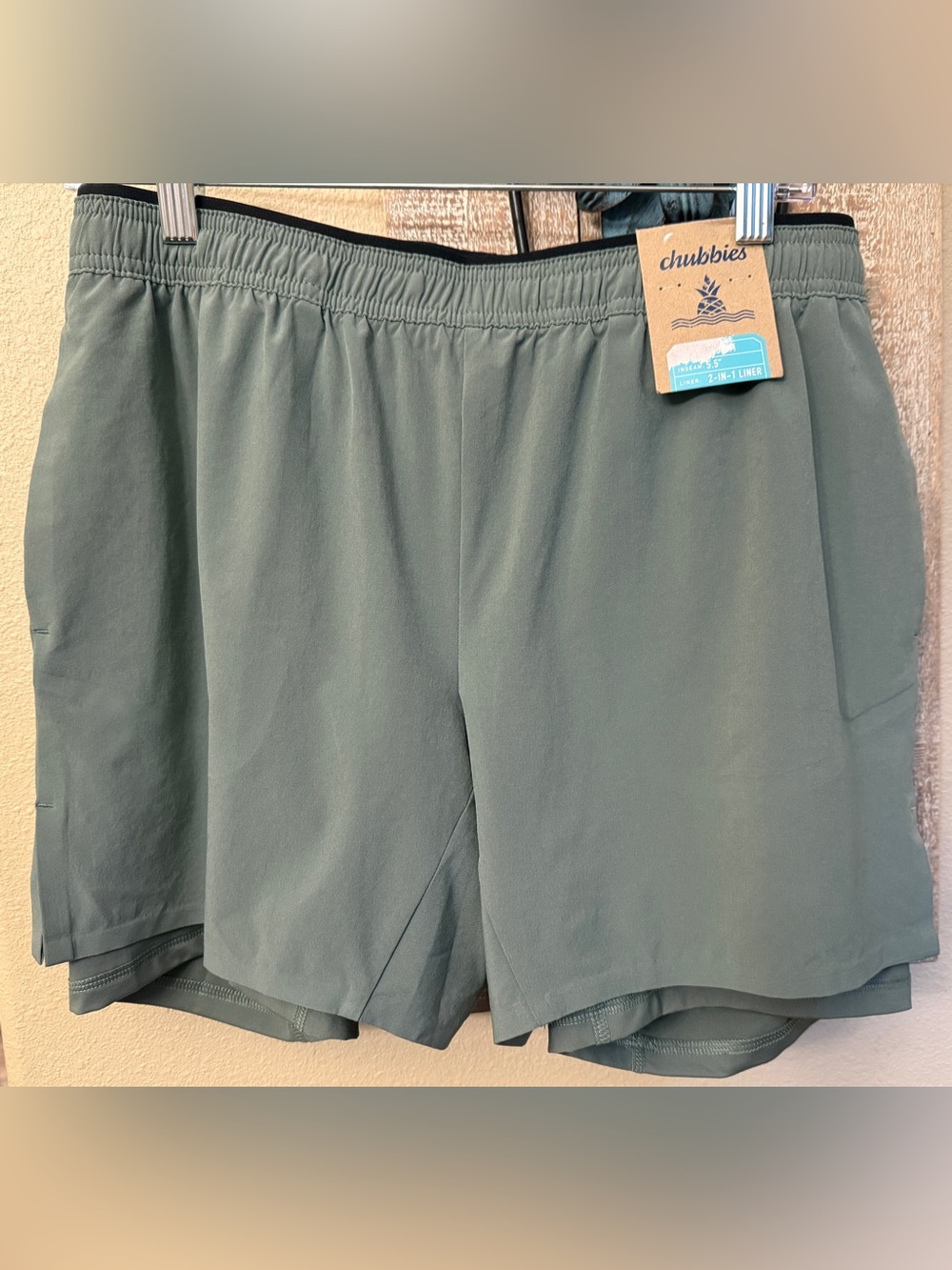 chubbies The Foresters 2-N-1 Ultimate Training  Athletic Shorts Mens M NWT